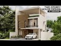 4 Bedroom Three Storey House Design (with Roof Terrace)