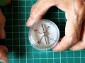 方位磁石（コンパス）の作り方  How to make a Magnetic Compass