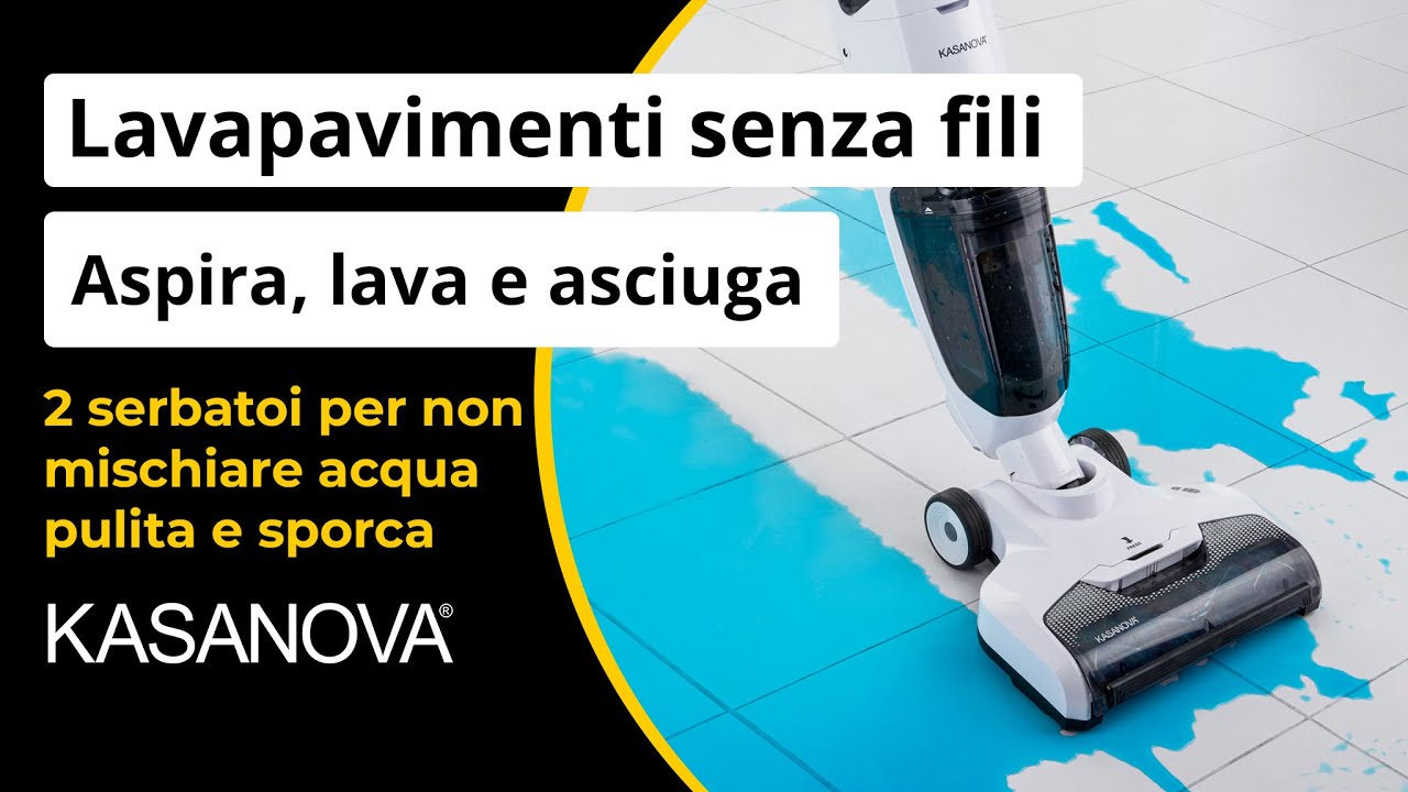 Lavapavimenti multifunzione 3 in 1 - senza fili, 120 W - Kasanova