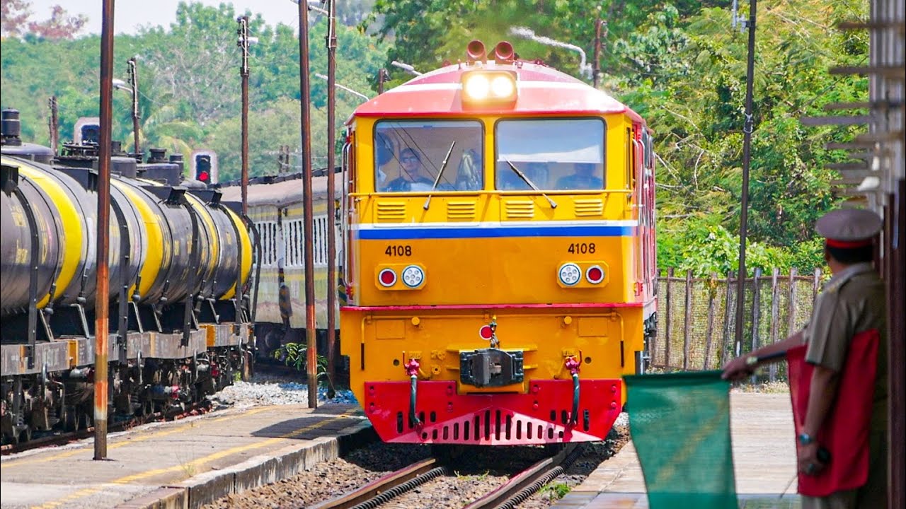 Alsthom 4108 สีใหม่งาม ๆ ทำรถเร็ว 111 | รวมคลิปรถไฟไทยสถานีพิจิตร | Thai Train Compilation