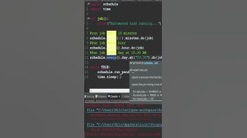 How to schedule task in Python #python #shorts #schedulingsoftware