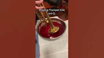 Playing Trumpet Into Jello 