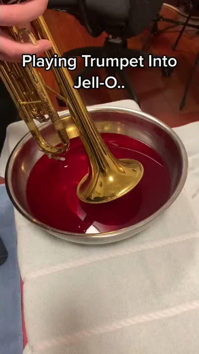 Playing Trumpet Into Jello??