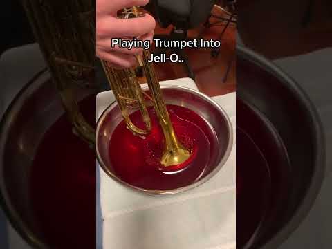 Playing Trumpet Into Jello