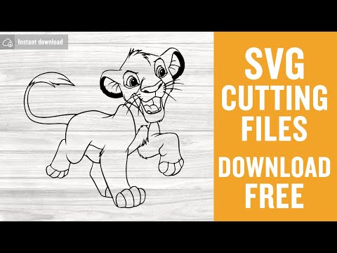 Simba Outline Svg Free Cutting Files for Silhouette Cameo Free Download