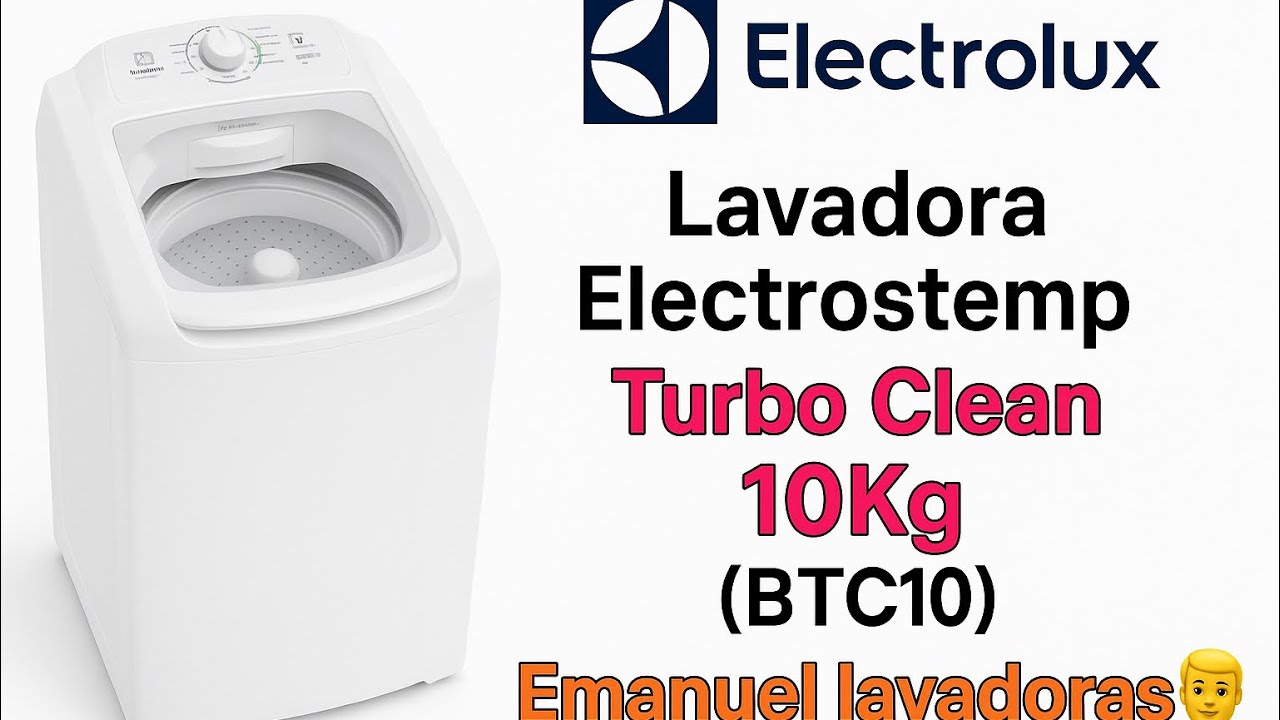 Lavadora Electrostemp Turbo Clean 10kg￼ (BTC10) roupas escuras leves ￼