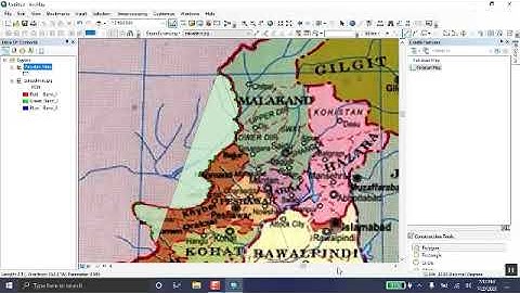 How to digitize a scanned map with ArcGIS in urdu/hindi  || Lecture Number 2