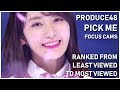 PRODUCE48 - 내꺼야 (Pick Me) Focus Cams - Ranked by Views (YouTube + Naver Views)