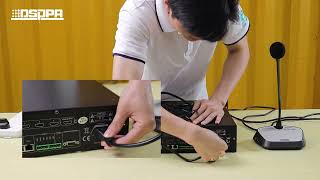 Part 1. How to connect the host D7101 to a conference mic D7123?