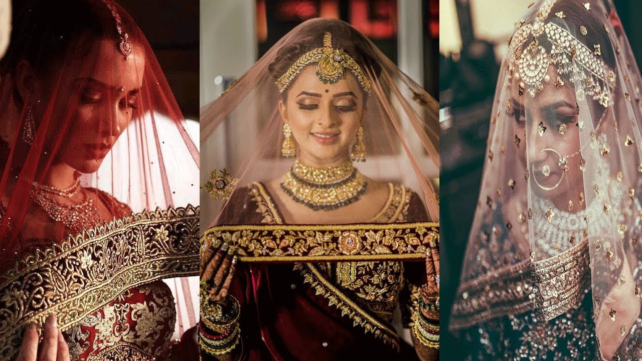 Indian Bridal Veil || Beautiful Bridal Dupatta Designs Ideas For Bride ...