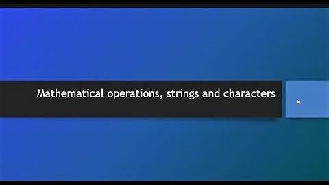 introduction to Java ♨️ Mathematical operations, strings and characters