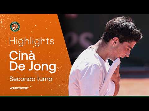 Video CINÀ si arrende a de Jong: corsa finita al secondo turno | HIGHLIGHTS | ROLAND GARROS 2026