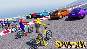 android games | superhero car stunt gt racing mega ramp games 3d | car games | Indian jc gamers