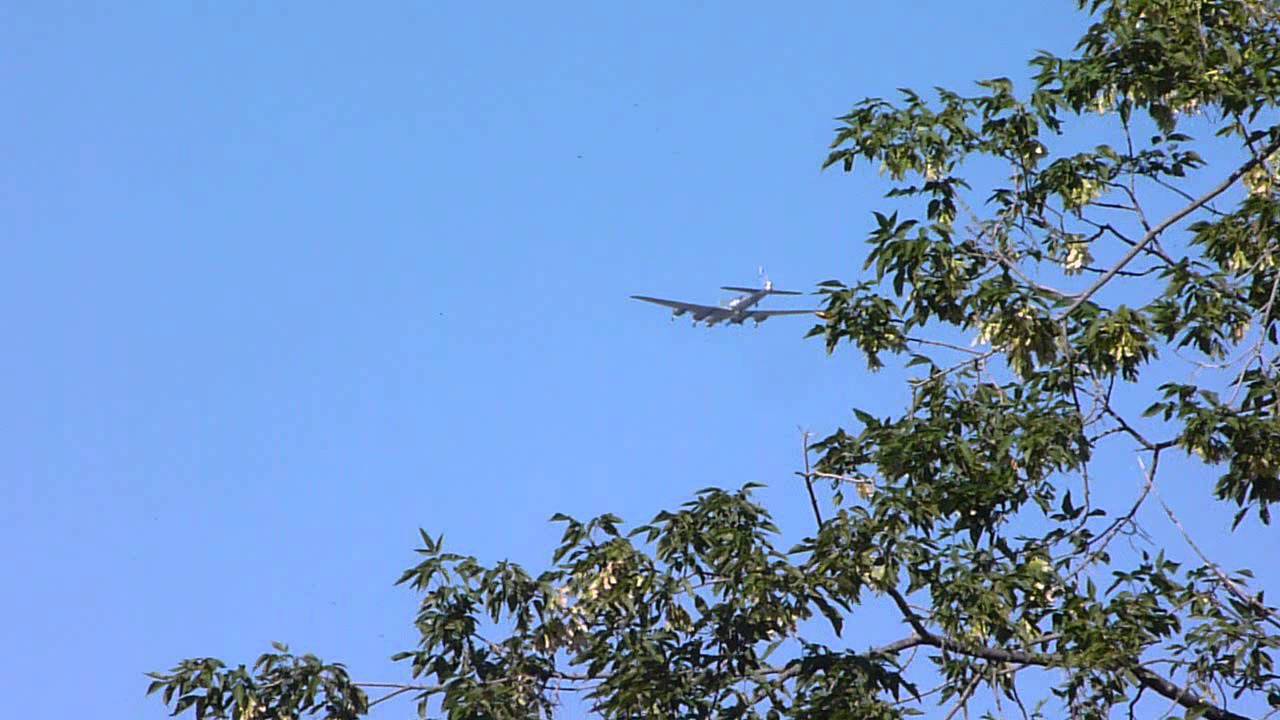B-17 Sentimental Journey Flying Over Brandon, MB
