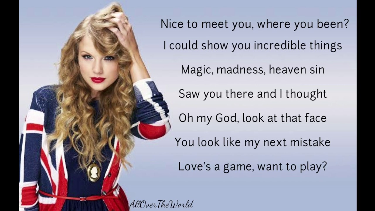 Taylor swift Blank Space (Lyrics) YouTube