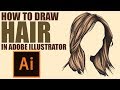 How to Draw Vector HAIR Adobe Illustrator Tutorial