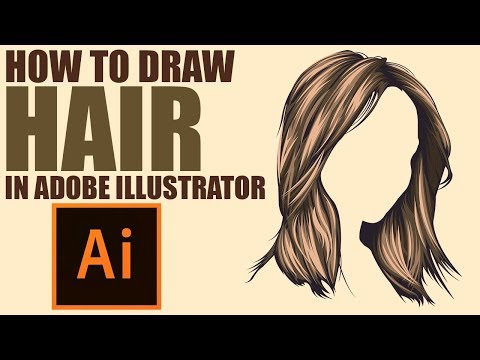 How to Draw Vector HAIR Adobe Illustrator Tutorial