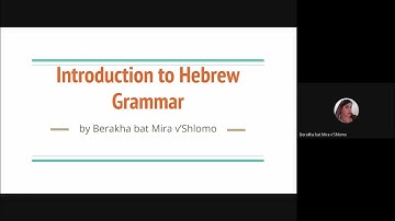 Intro to Hebrew Grammar