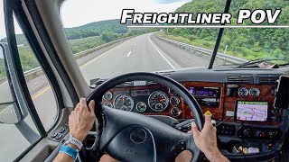 2019 Freightliner Cascadia with 44' Car Trailer  Big Rig POV Driving Review (Binaural Audio)