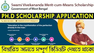 Svmcm Phd Scholarship Application 2022  Swami Vivekanada Meritcummeans Scholarship Phd 2022