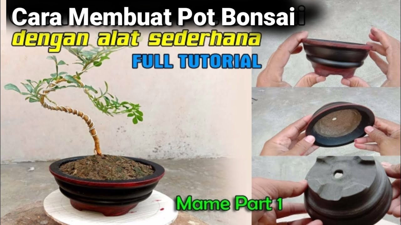 Cara buat pot bonsai relief