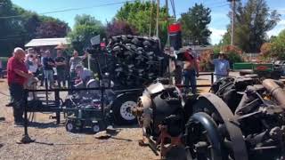 Corn cob radial engine running