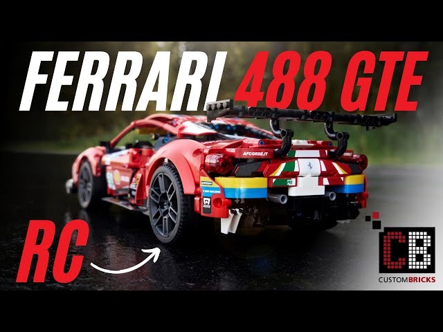 for Lego Technic Ferrari 488 GTE “AF Corse #51” 42125 Super Motor and  Remote Control Upgrade Kit, APP 4 Modes Control, Compatible with Lego