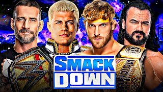 Cody Rhodes & CM Punk vs. Logan Paul & Drew McIntyre WWE SmackDown - Full Match