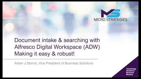 Document Intake and Search w/ADW