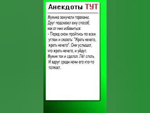 Анекдот про мужика и тараканов #анекдоты #приколы #шутки #смех - YouTube