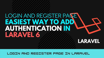 Create Login and Register Page in laravel | Laravel Authentication made Easy