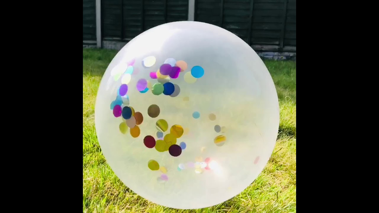 Confetti balloon POPIED! in the back yard grass 🤷‍♂️🤷‍♂️🤷‍♂️ LOTS OF FUN.. YouTube