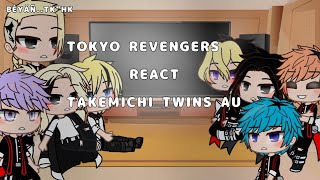 Tokyo Revengers react takemichi tiwns  AU|| little Mitake|| read description