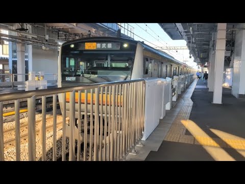 E233系8000番台N26編成　南武線各駅停車立川行き　谷保駅1番線発車シーン
