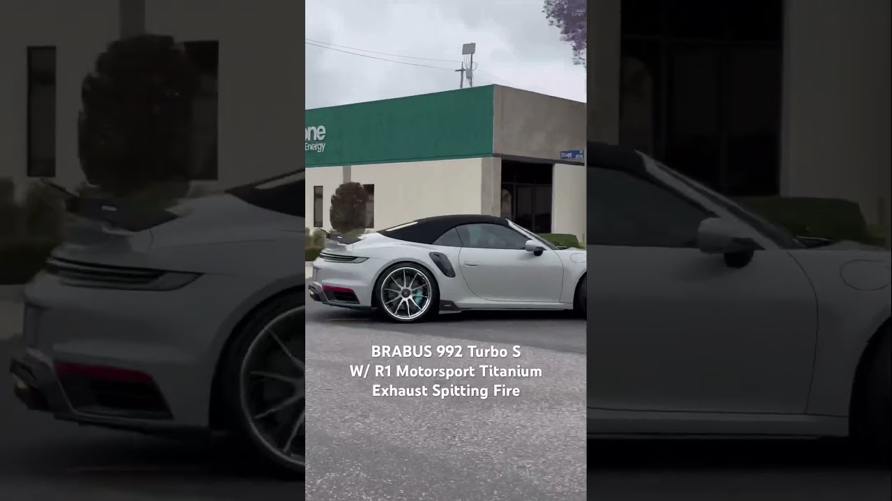  Spitting Fire BRABUS 992 Turbo S With R1 Motorsport Exhaust 992turbo Brabus R1motorsport