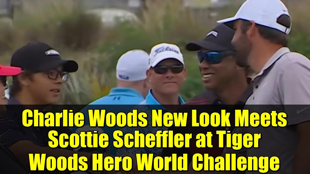 Новый образ Чарли Вудса встретился со Скотти Шеффлером на турнире Tiger Woods Hero World Challenge.