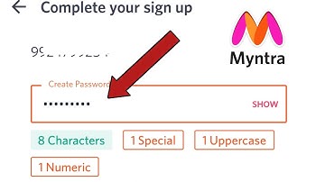 uppercase password in myntra | Myntra Password problem