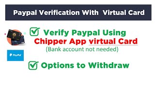 How to Verify PayPal account with Virtual Card & how to withdraw