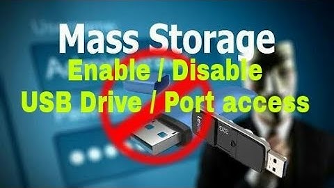 How to enable or disable USB Drives or Ports in Windows 10 / 8 / 7
