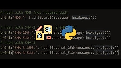 Python İle md5 İle hash