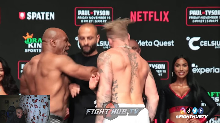 Mike Tyson B**** SLAPS Jake Paul at weigh in as ALL HELL BREAKS LOOSE Reaction