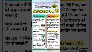 Hardware और Software क्या है? 🤔 Computer Basics आसान Explanation | Short Tech Guide | TechBytes