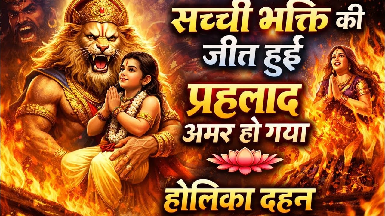 होलिका दहन Special 🔥 सच्ची भक्ति की जीत हुई 🙏 भक्त प्रह्लाद अमर हो गए | नारायण भजन 2026