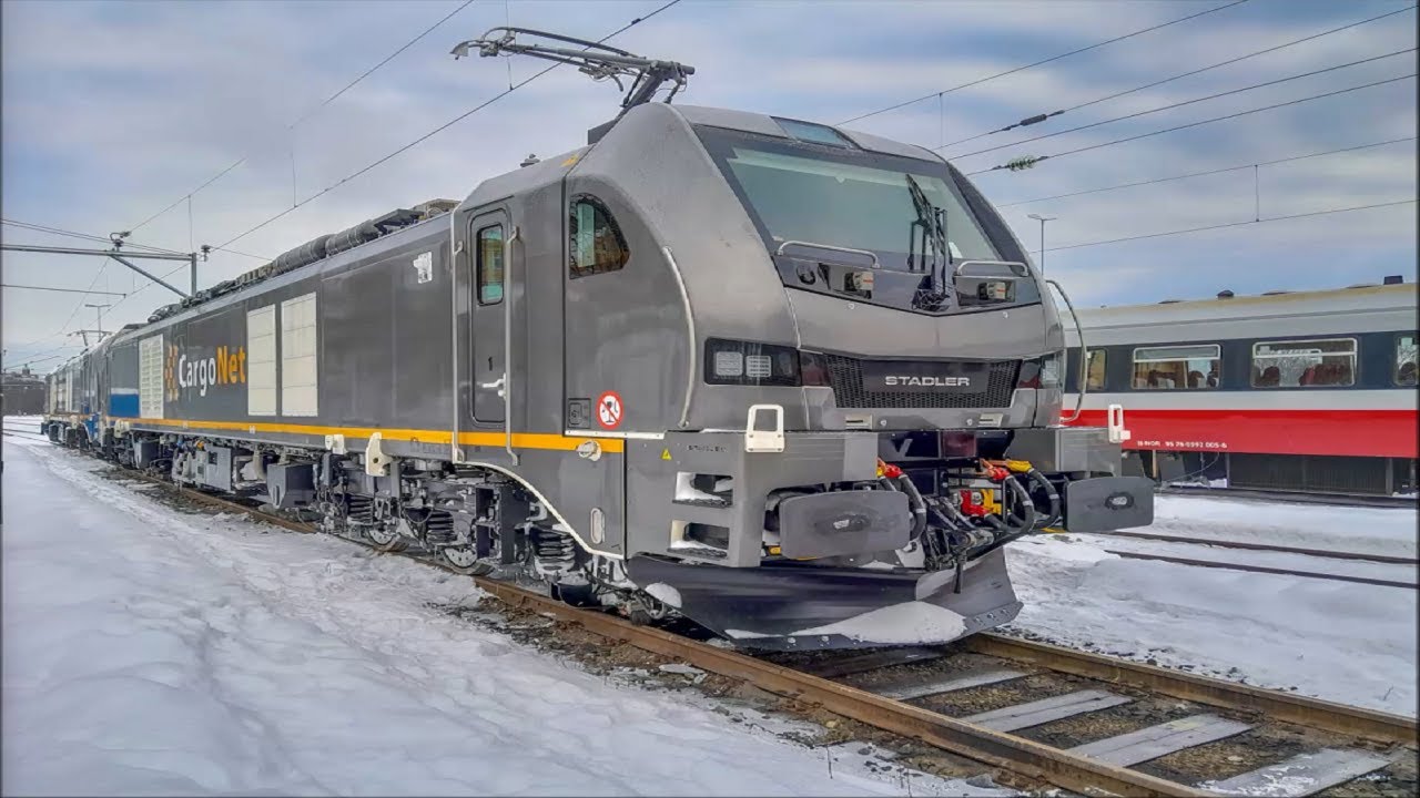 04/02/2023 - Marienborg & Heimdal Eurodual CargoNet, Flirt SJ Nord, CD 312 004 & 006