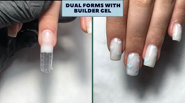 HOW TO USE DUAL FORM WITH BUILDER GEL/step by step/ hard gel