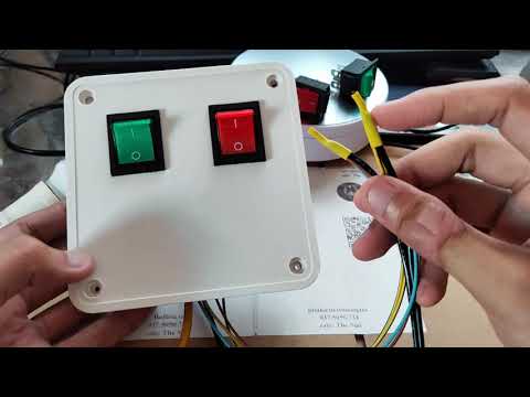 Video Cách nối công tắc 4 chân có đèn báo điện 220v - youtube