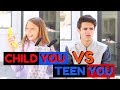 CHILD YOU VS TEEN YOU: BACK TO SCHOOL | Brent Rivera