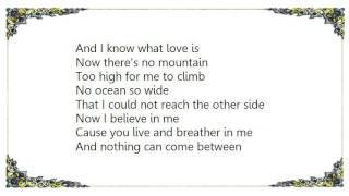 Céline Dion - I Know What Love Is Lyrics