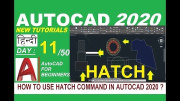 Autocad 2020 Basic Hindi tutorials for beginners: Hatch Command