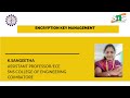 Encryption Key Management | K.SANGEETHA | SNS INSTITUTIONS